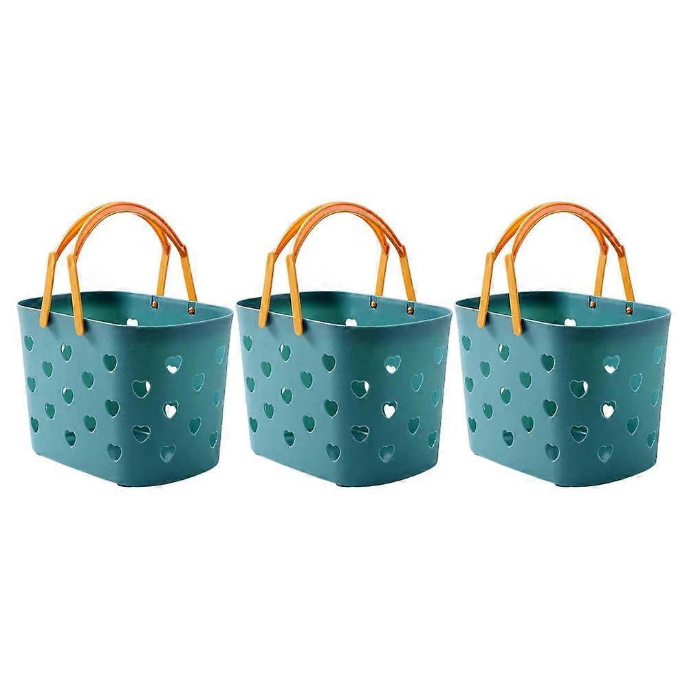 Plastic Storage Basket for Home Use with Handle Design Size 3pcs