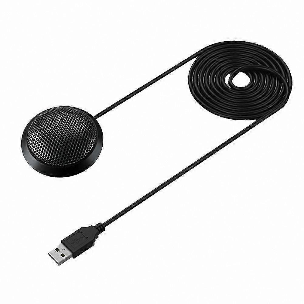 360° Omnidirectional USB Condenser Microphone for Desktop and Laptop with Plug & Play Functionality and Control Buttons