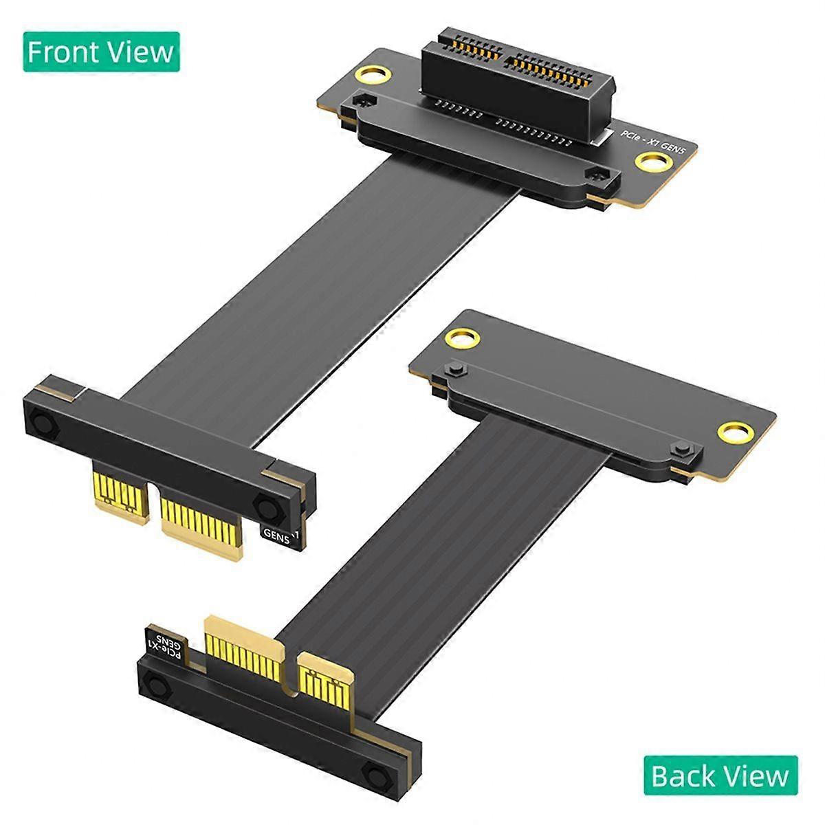 PCI-E PCI Express 5.0 1X Extension Cable ( Dual Vertical 90 Degree Direction)
