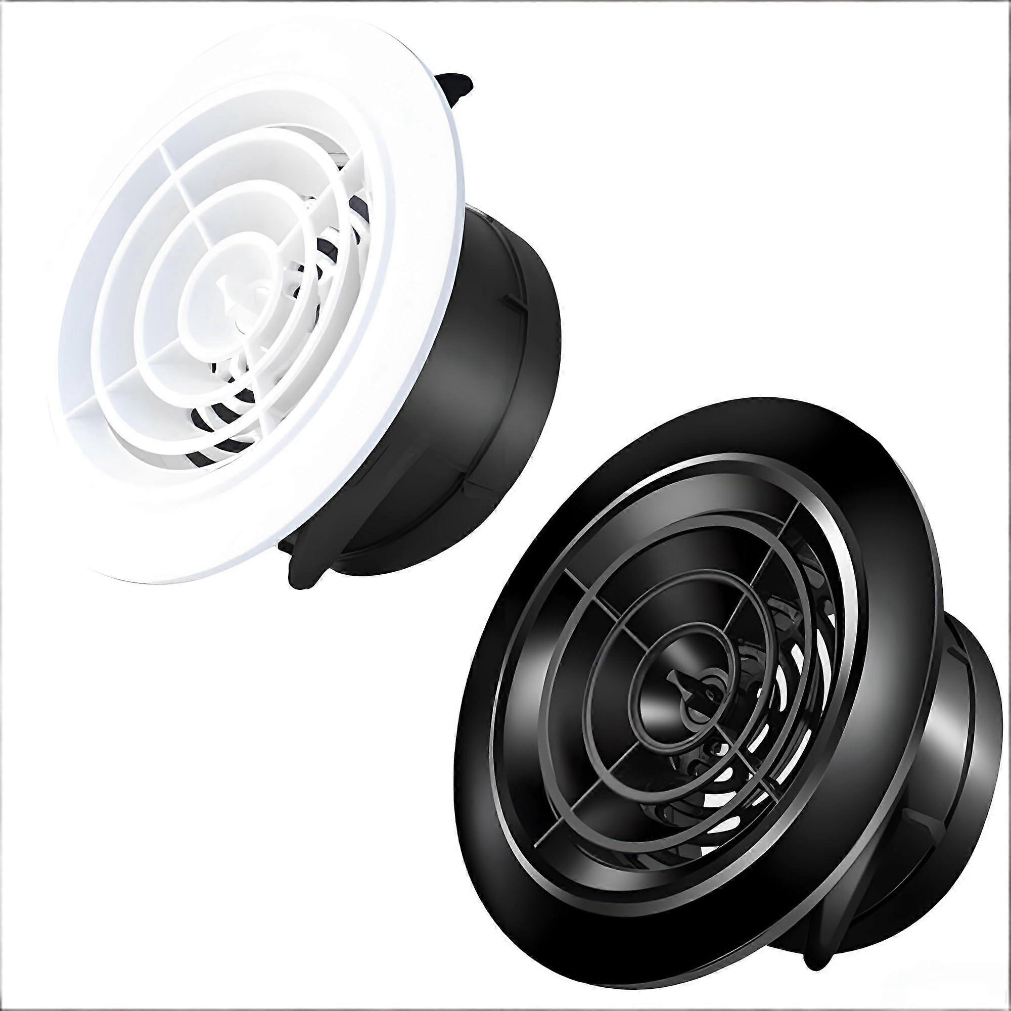 3 Inch Adjustable ABS Round Ceiling Vent Cover for Bathroom Kitchen Airflow Control White