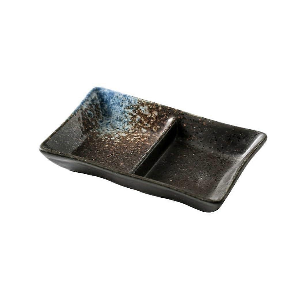 Ceramic Dessert Plates with Divided Sections for Snacks and Appetizers, Durable Elegant Tableware