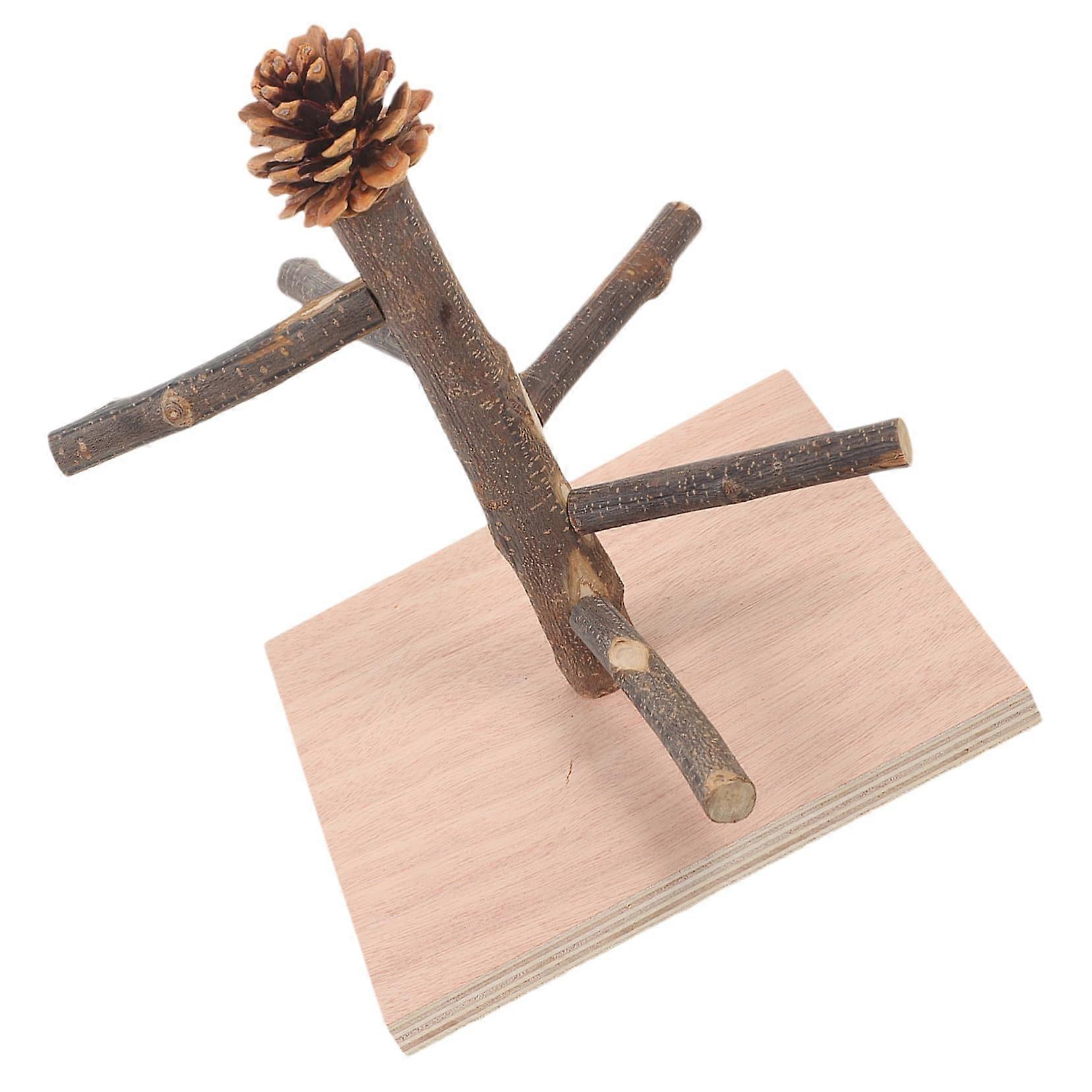 Bird Training Perch Adjustable Parrot Stand Portable Tabletop Play Rack for Climbing and Chewing