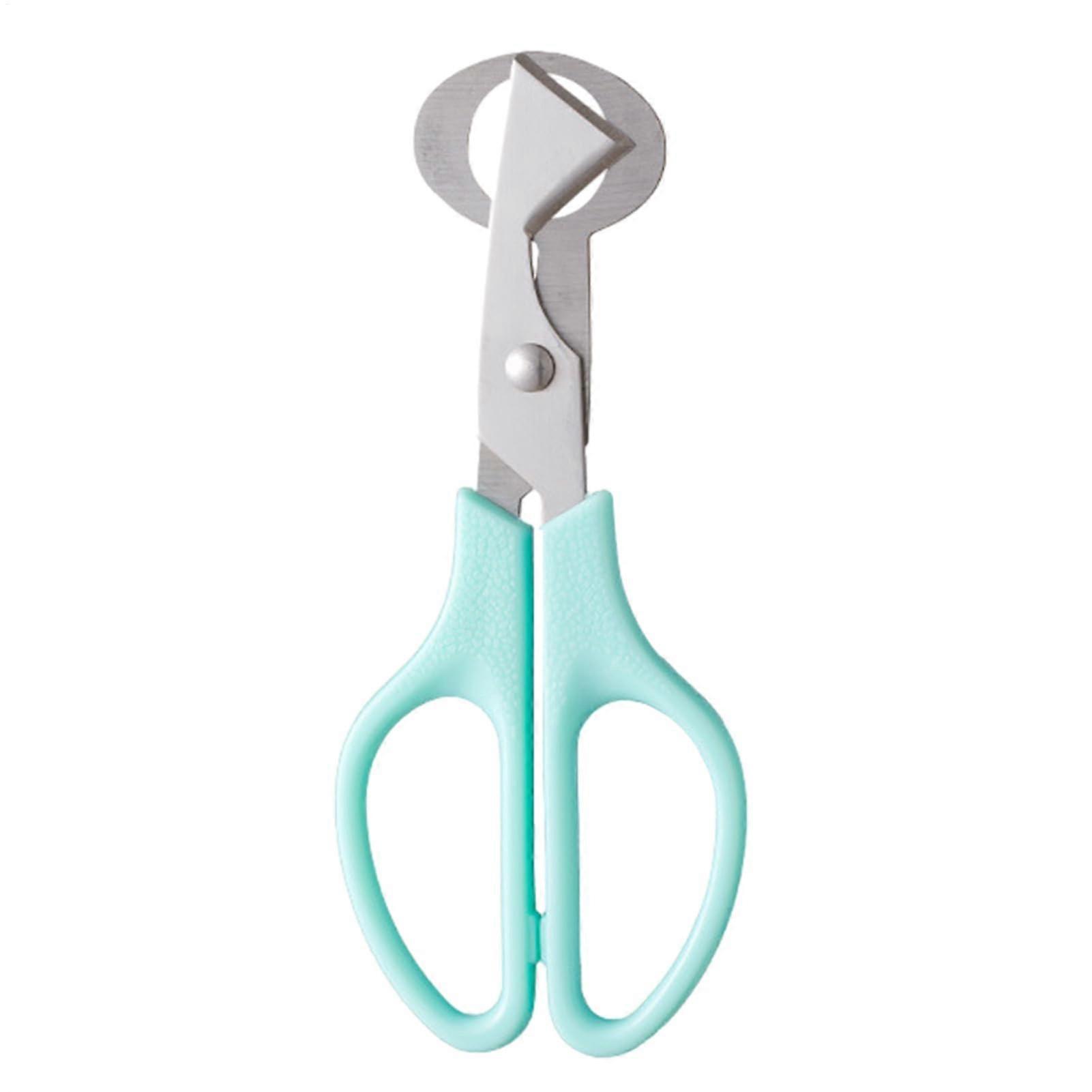 Quail Egg Scissors Stainless Steel Ergonomic Comfort Grip for Quick Clean Eggshell Cut Blue