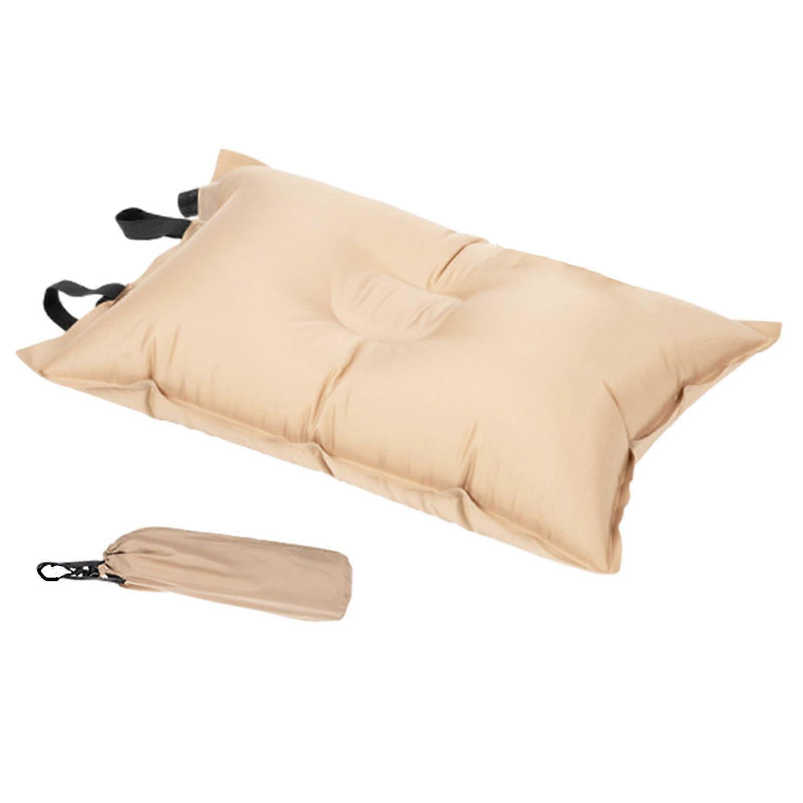 Camping Inflatable Pillow with Automatic Inflation, Ergonomic Neck Support, Waterproof for Hiking