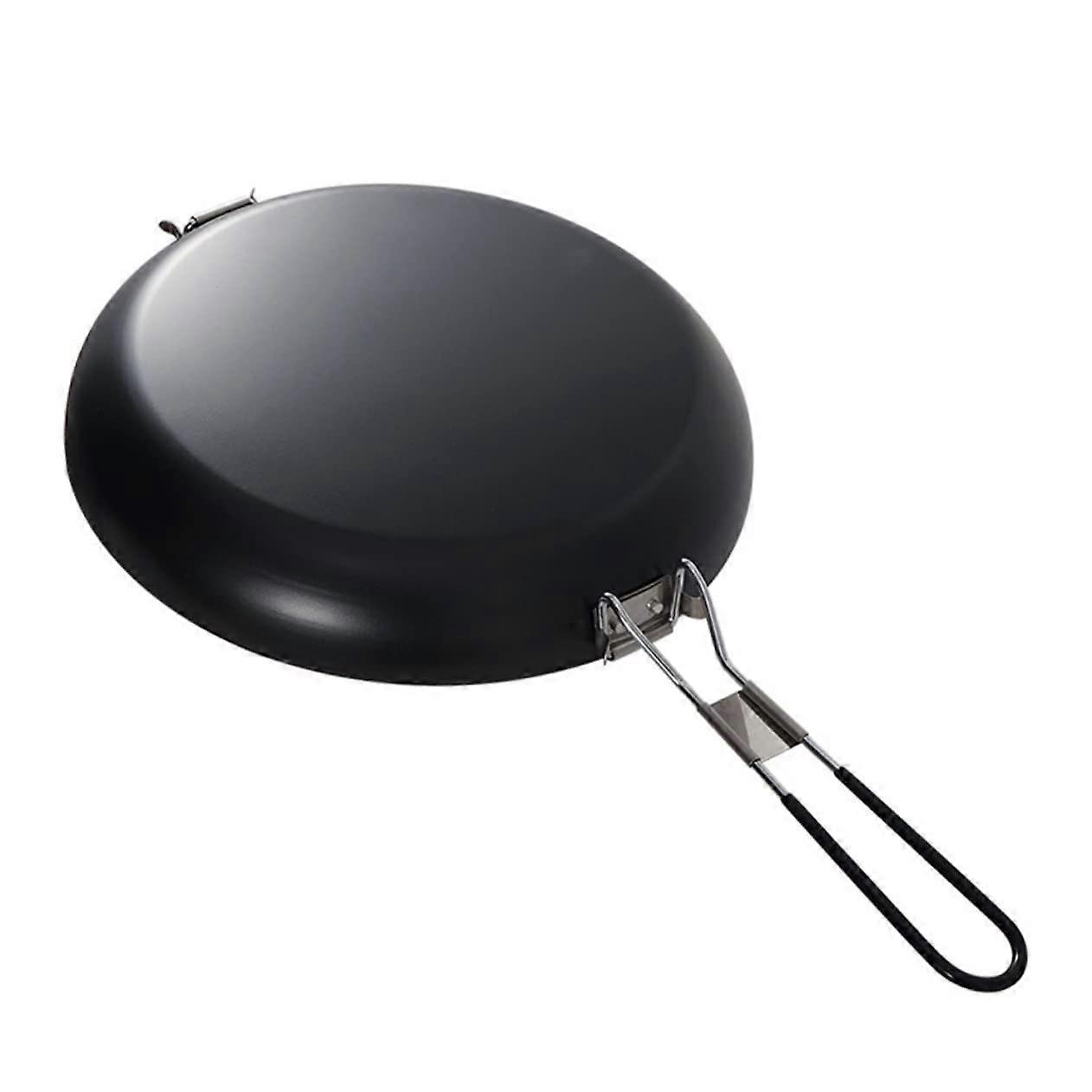 Camping Cookware Set with Nonstick Camping Pan for Outdoor BBQ, Foldable Handle Skillet