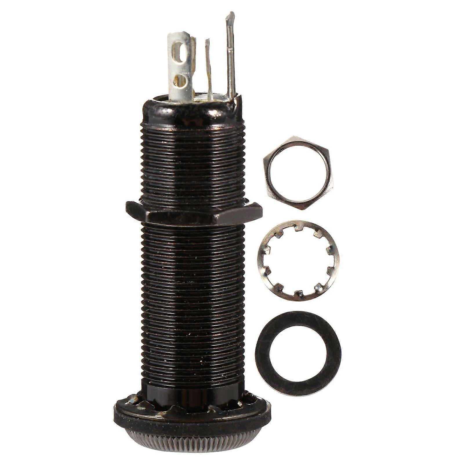 Barrel Jack Cylinder Flush Mount Stereo Socket Replacement for Electric Guitar