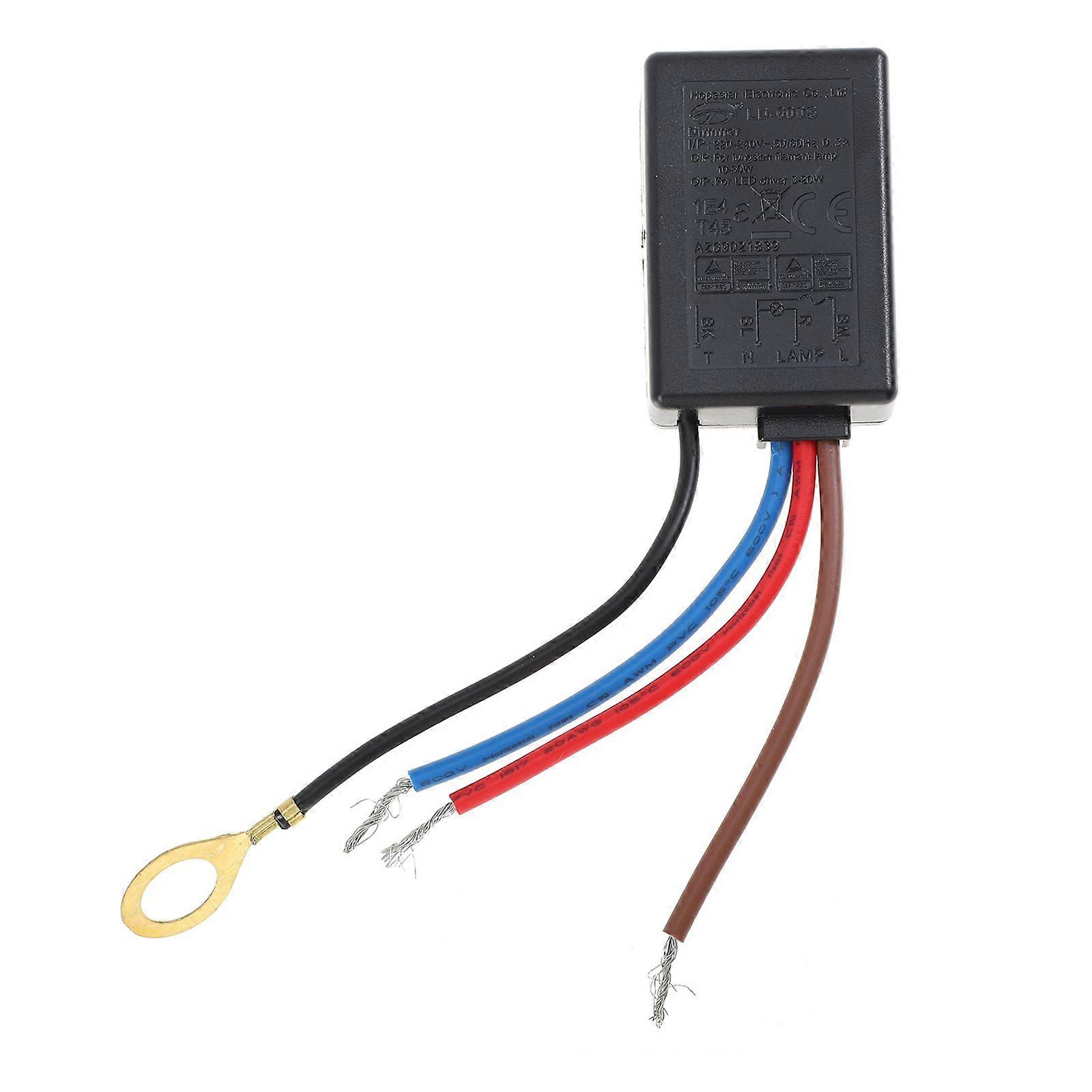 1Pc Touch LED Light Dimmer Switch Table Lamp Touch Control Switch Black