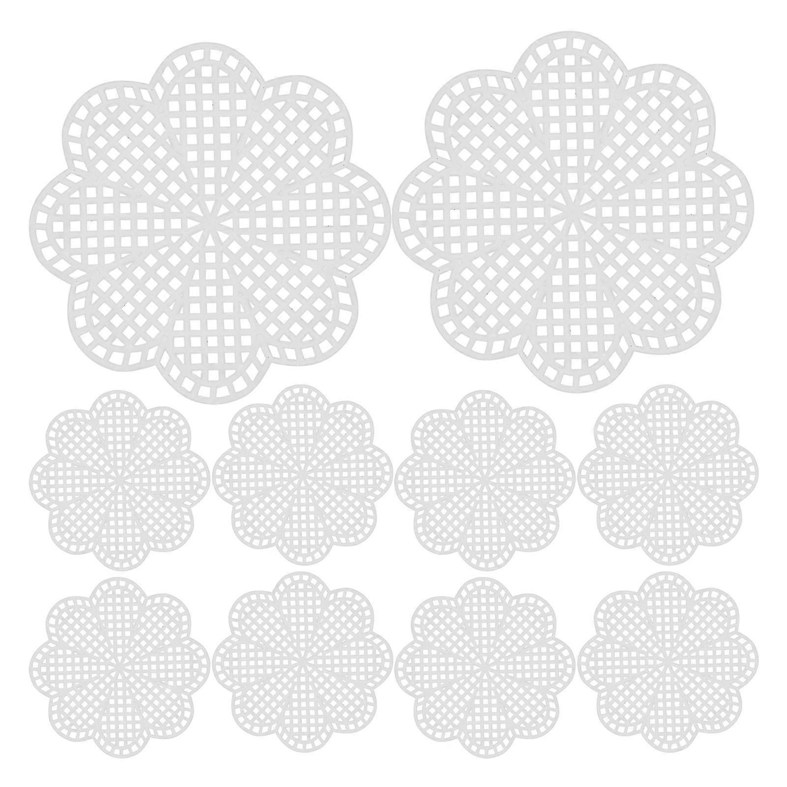 10pcs Crochet Knitting Sheets Crafting Quilting Sheets Three-Dimensional Sheets Creative Mesh Sheets