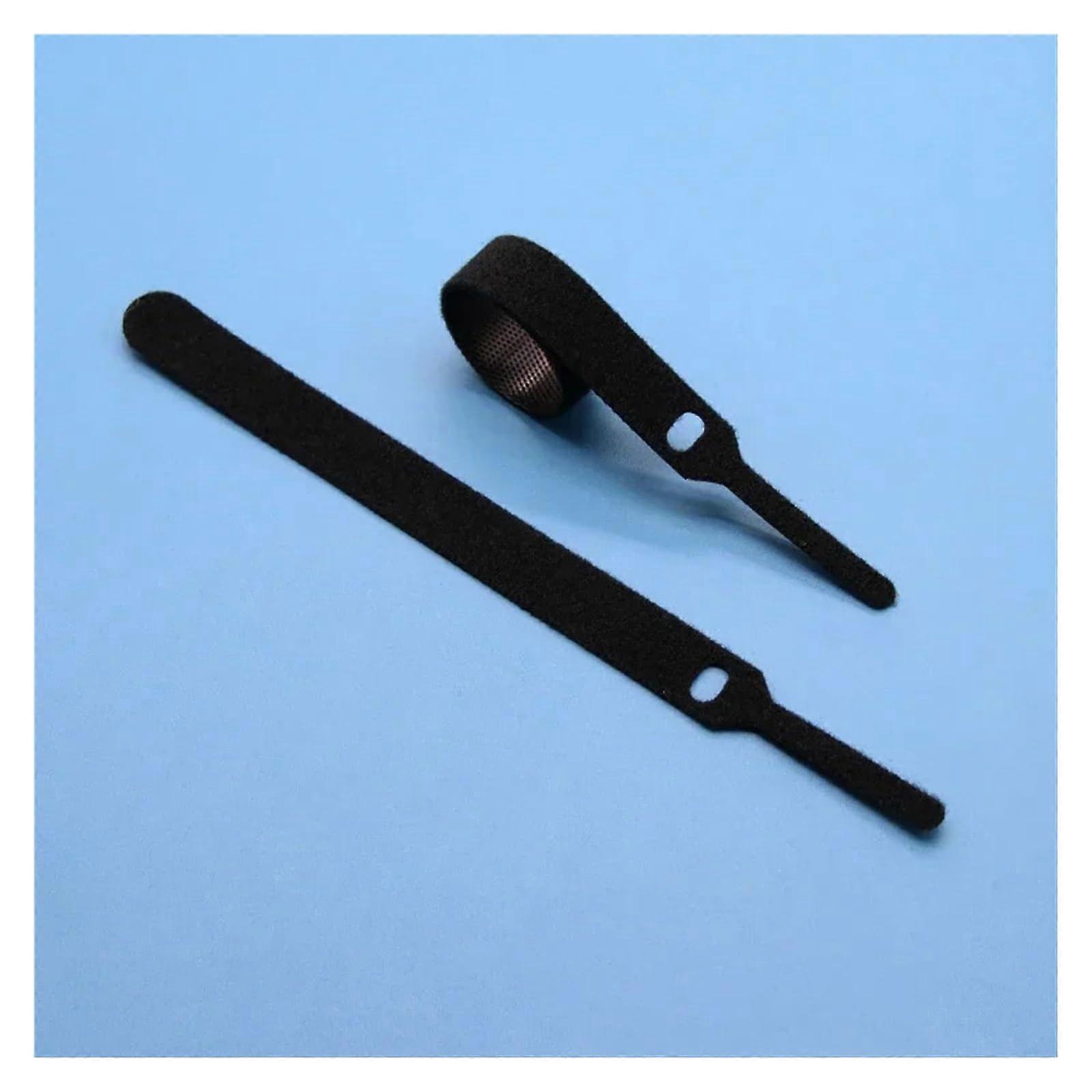 Reusable Hook and Loop Cable Ties 300mm Black Pack of 50 for Adjustable Cable Management