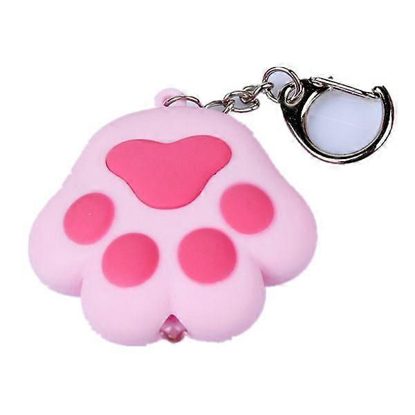 LED Light Sound Cat Claw Key Chain (Pink)