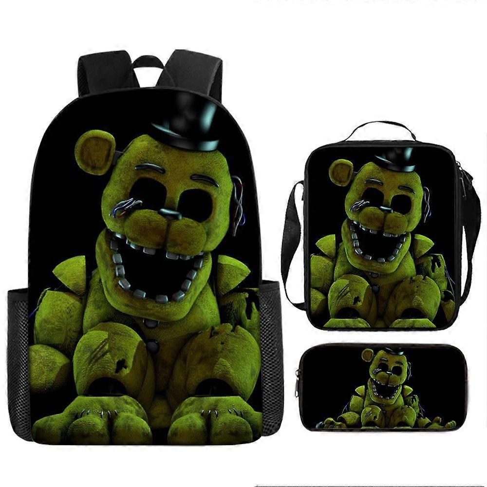 Five Nights Backpack, School Bag, Children's School Bag, Backpack, Men's Backpack, Laptop Backpack, Three-piece Backpack