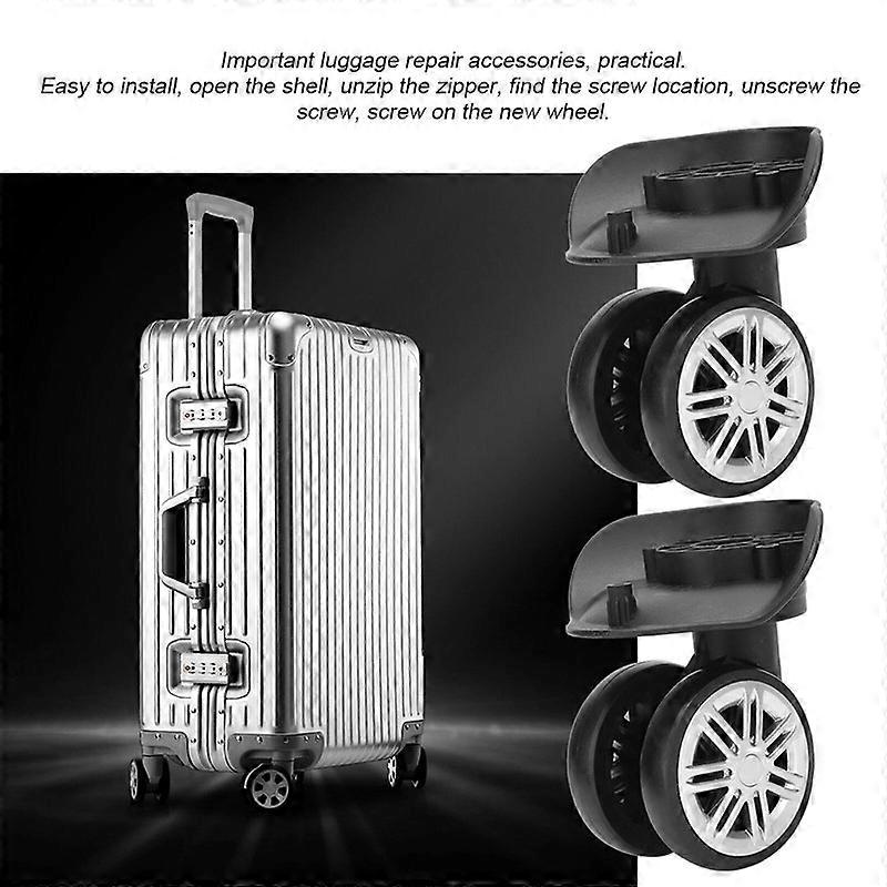 Mute Box Case Access Outdoor Row Suitcase Wheel Large 1Pair Double Code Draw‑bar