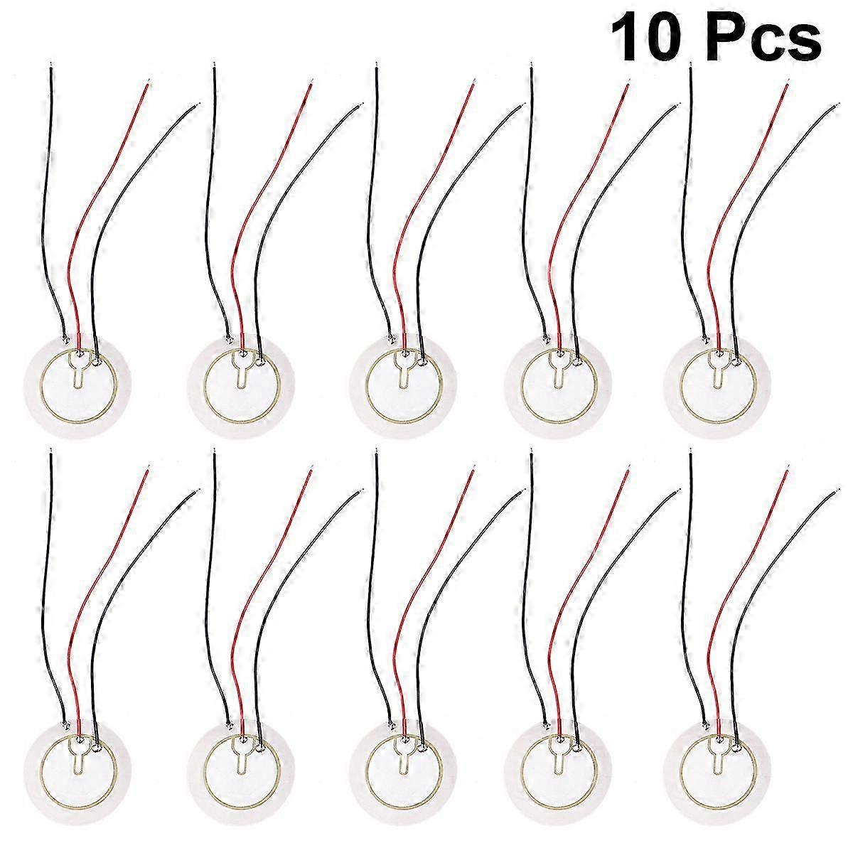 Buzzer Three-Pole Self-Excited Piezo Disc Buzzer for Electrical Product 10Pcs