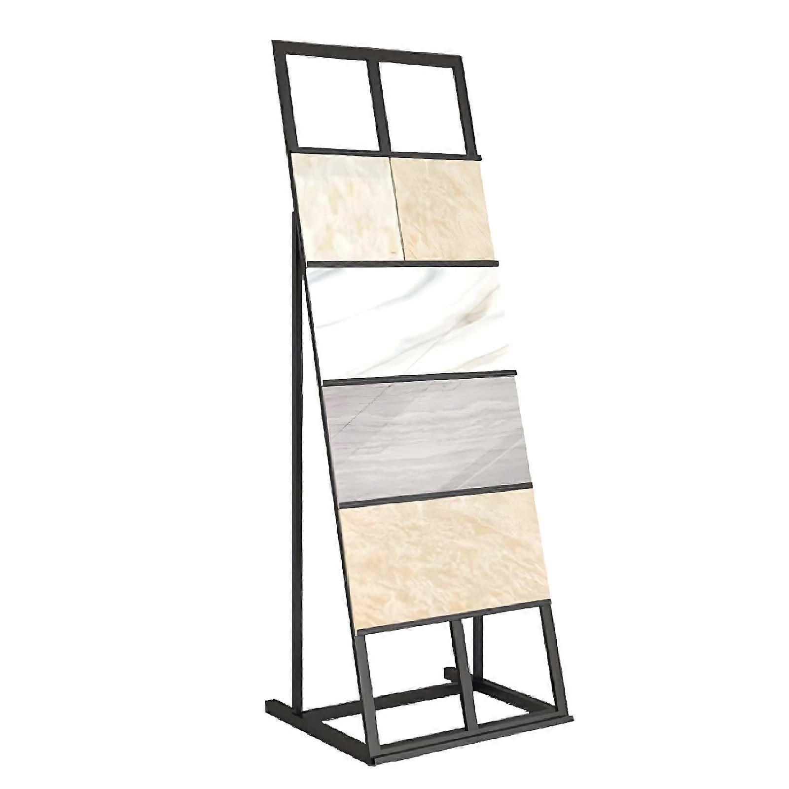 Metal Floor Tile Display Stand with MultiTier SpaceSaving Rack for Porcelain Tile Samples