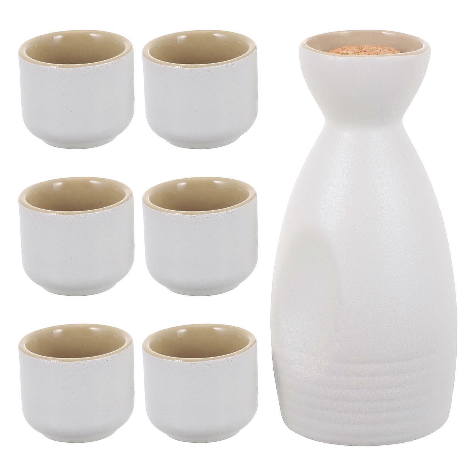 Delicate Sake Serving Set Ceramic Japanese Style 1Set for Home