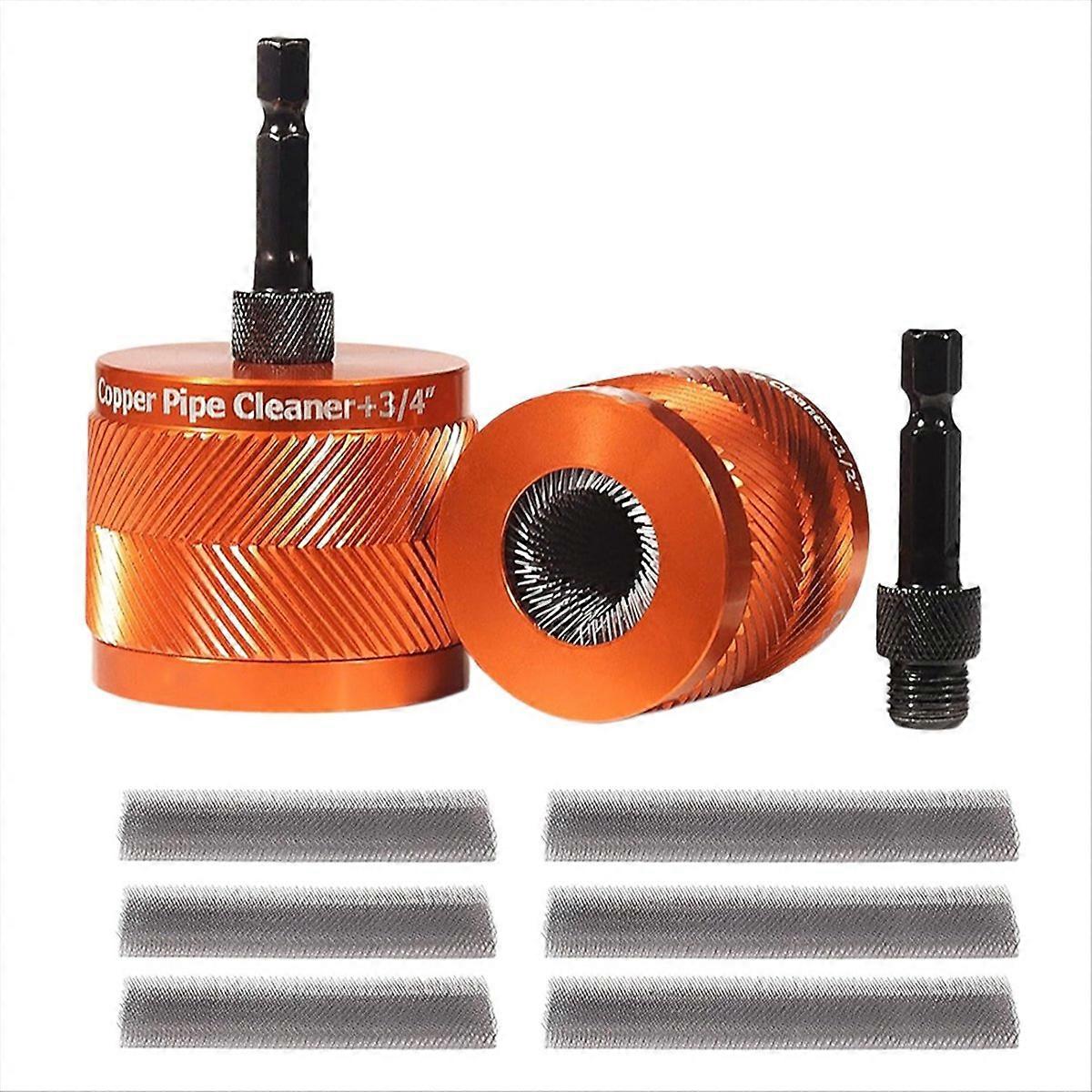 1set 1/2& 3/4INCH Metal Copper Pipe Cleaner Set