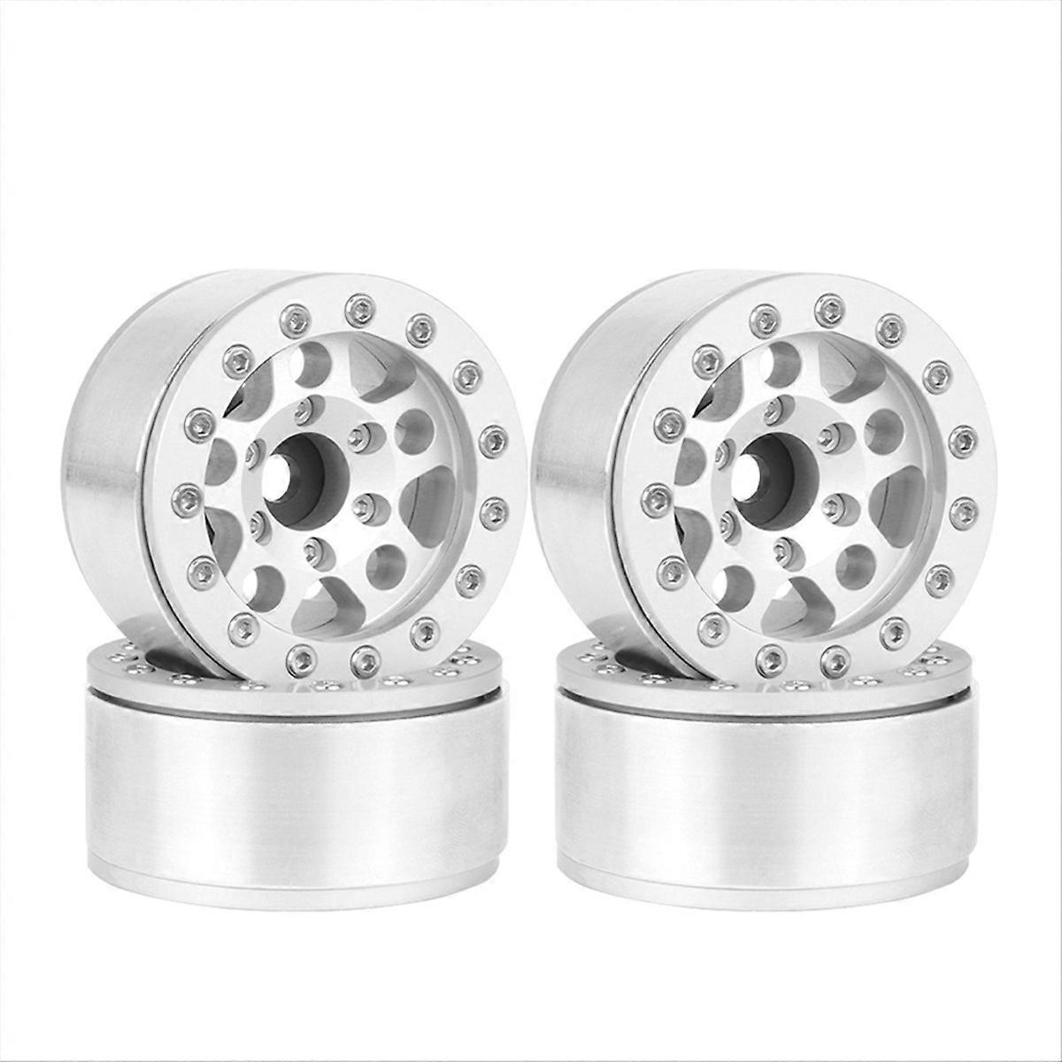 Silver-edged 1.55 inch metal wheel for 1/10 RC