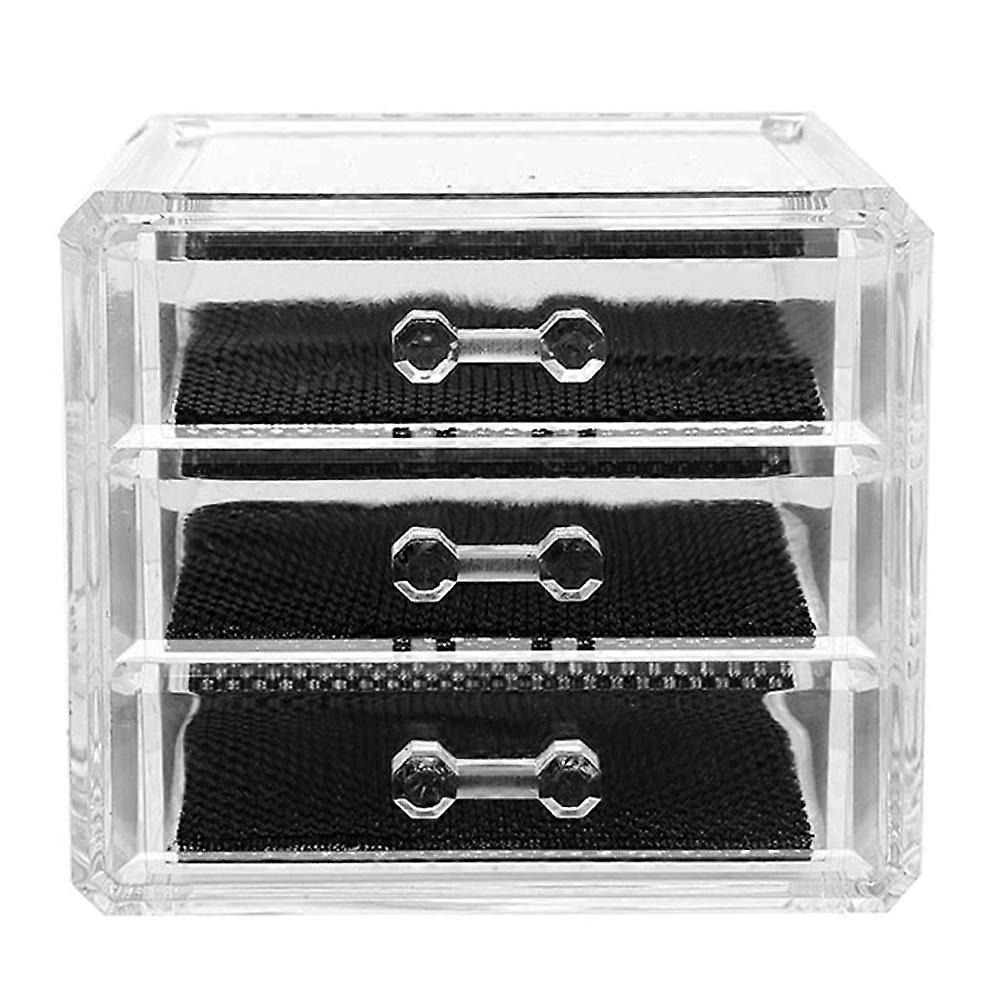 Storage Box Cosmetic Container for Storage Use 1Pcs Black Desktop