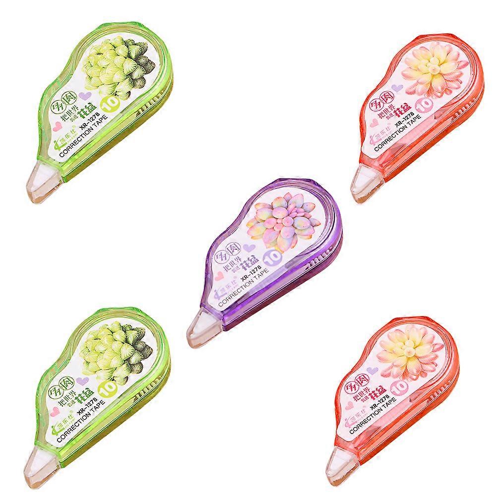 Press Correction Tape Error Coverage Plastic School Work Ergonomic Applicator 12X7.5X1cm 5Pack