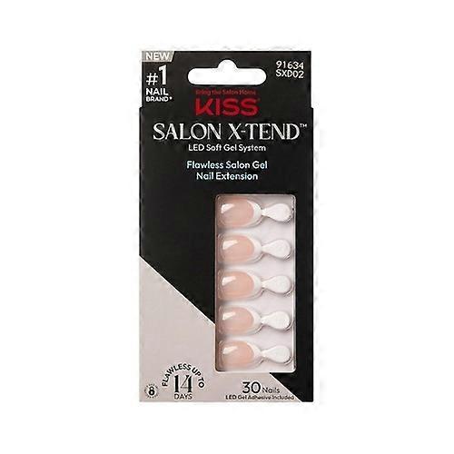 KISS Products Salon X-Tend laky na nechty Press On Nails Nonsense Light White, 30 kusov (balenie po 2 kusoch)
