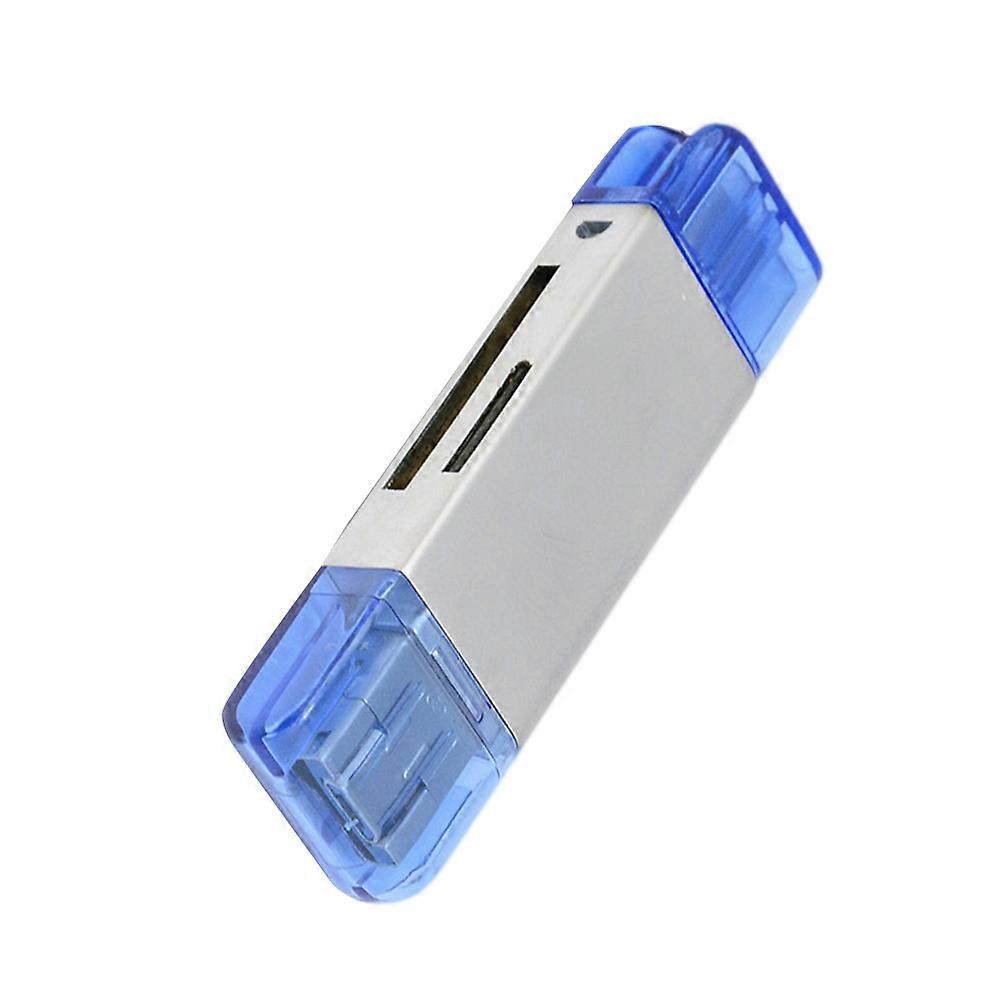 USB Type-C Micro USB Reader for Phone 2Pcs Silver 5 in 1 Memory