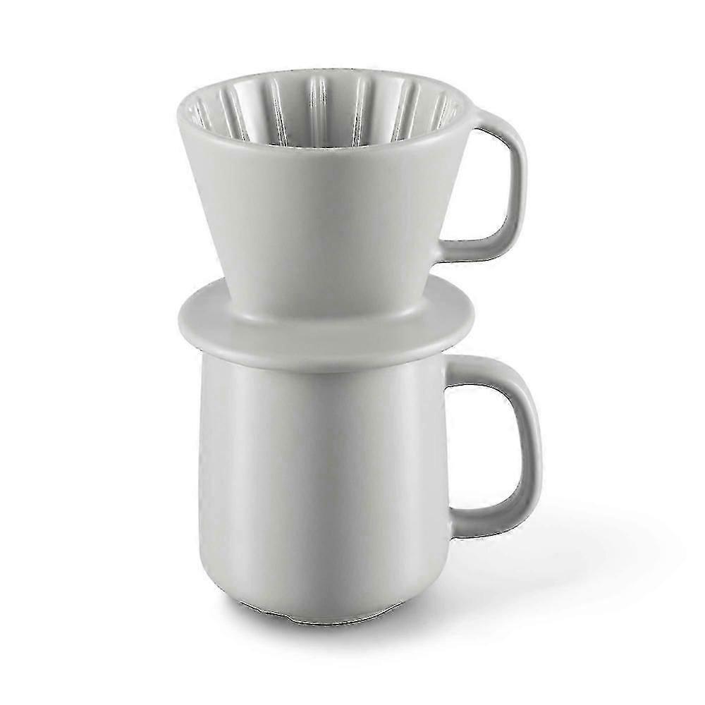 Coffee Mug, With Filter For Hand Brewing, Ceramic, White