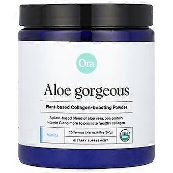 Ora, Aloe Gorgeous, Roślinny proszek wzmacniający kolagen, wanilia, 8.47 oz (240 g)