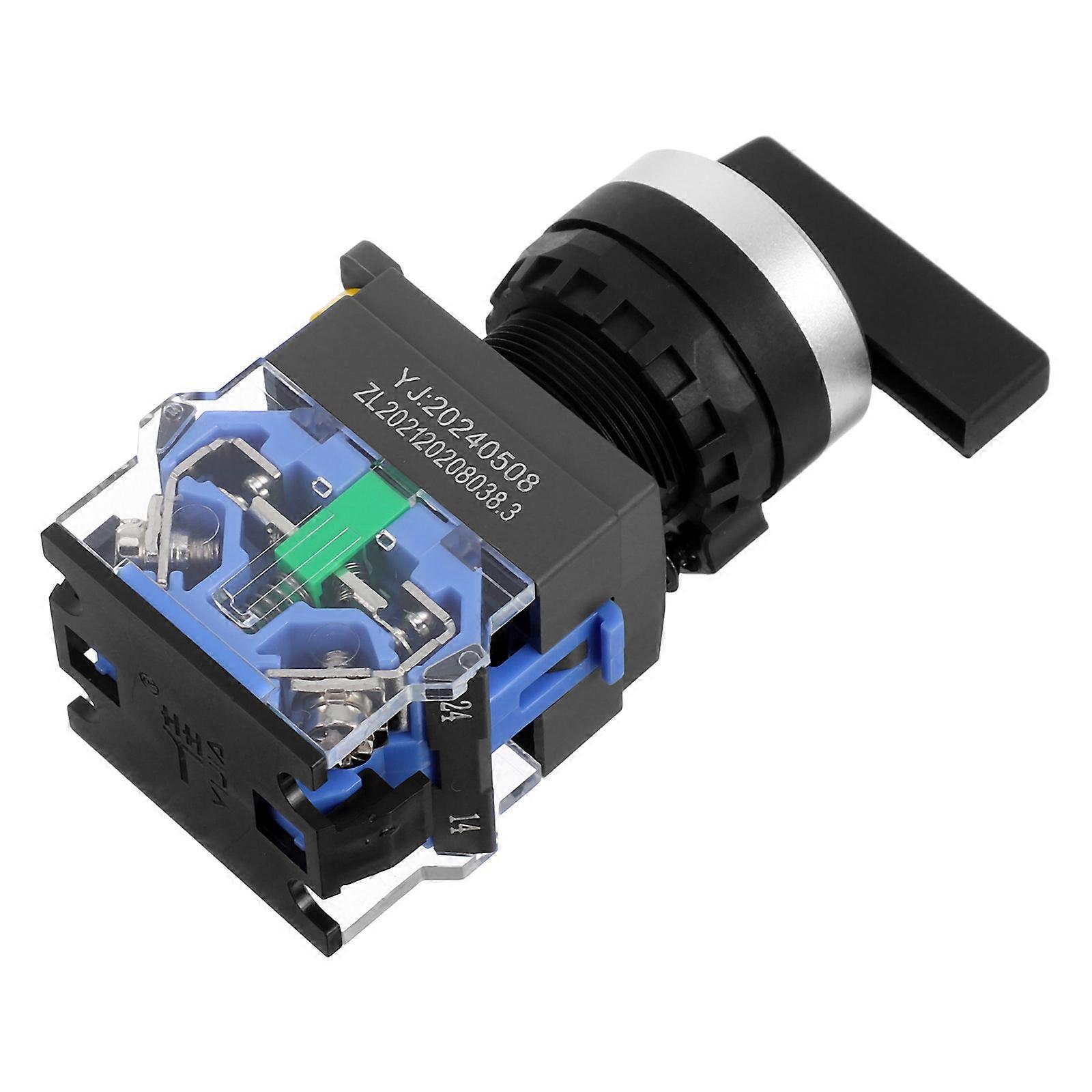 3-Position Maintained Latching Rotary Selector Switch for Home Use 2Pcs