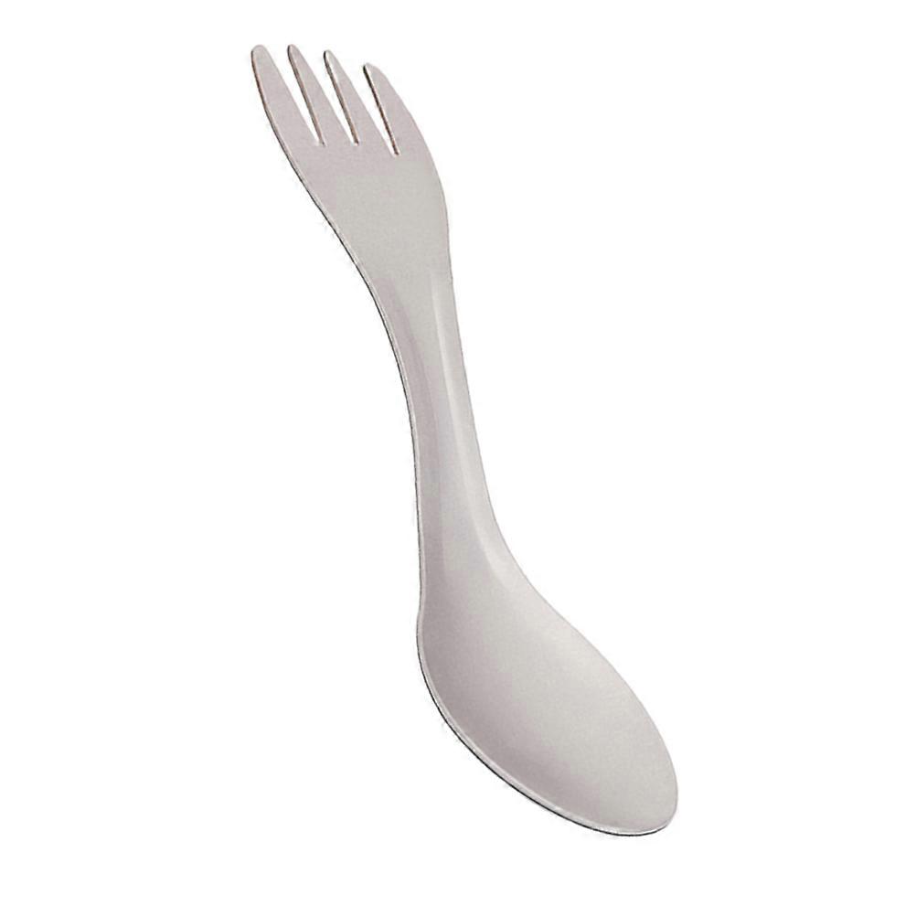 Silver Titanium Spoon Multi-Function Double-Ended Spork for Camping Use
