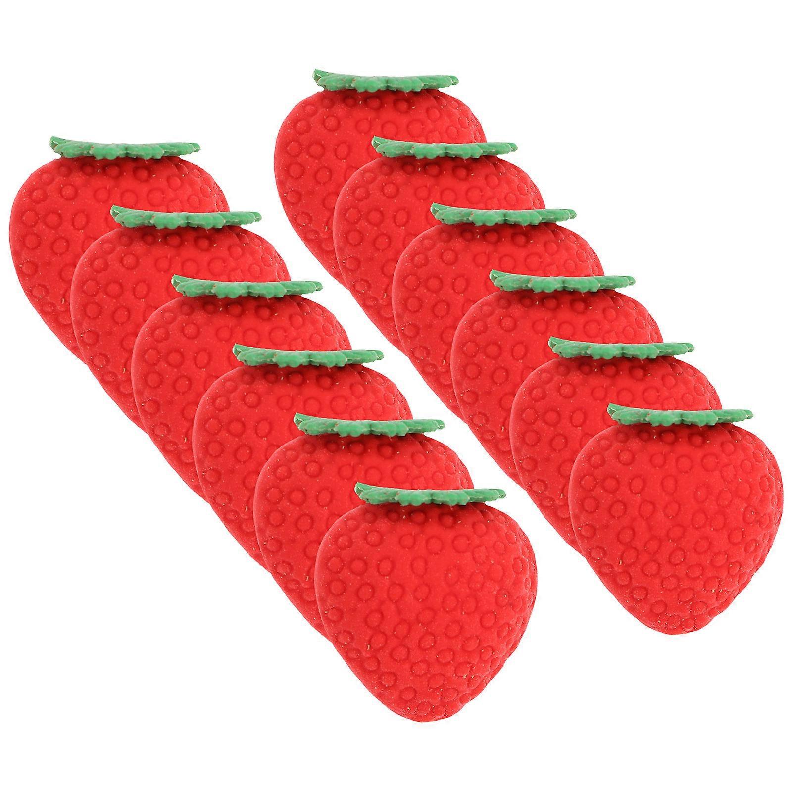 Red Strawberry Multi-Function Erasers Mini Erasers for Student Supply 40Pcs