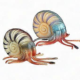 2 stuks/set simulatie zeedieren slakken model speelgoed voor kinderen, oeroude wezens, puzzelcadeau voor Nautilidae-vissen, decoratie voor aquariums