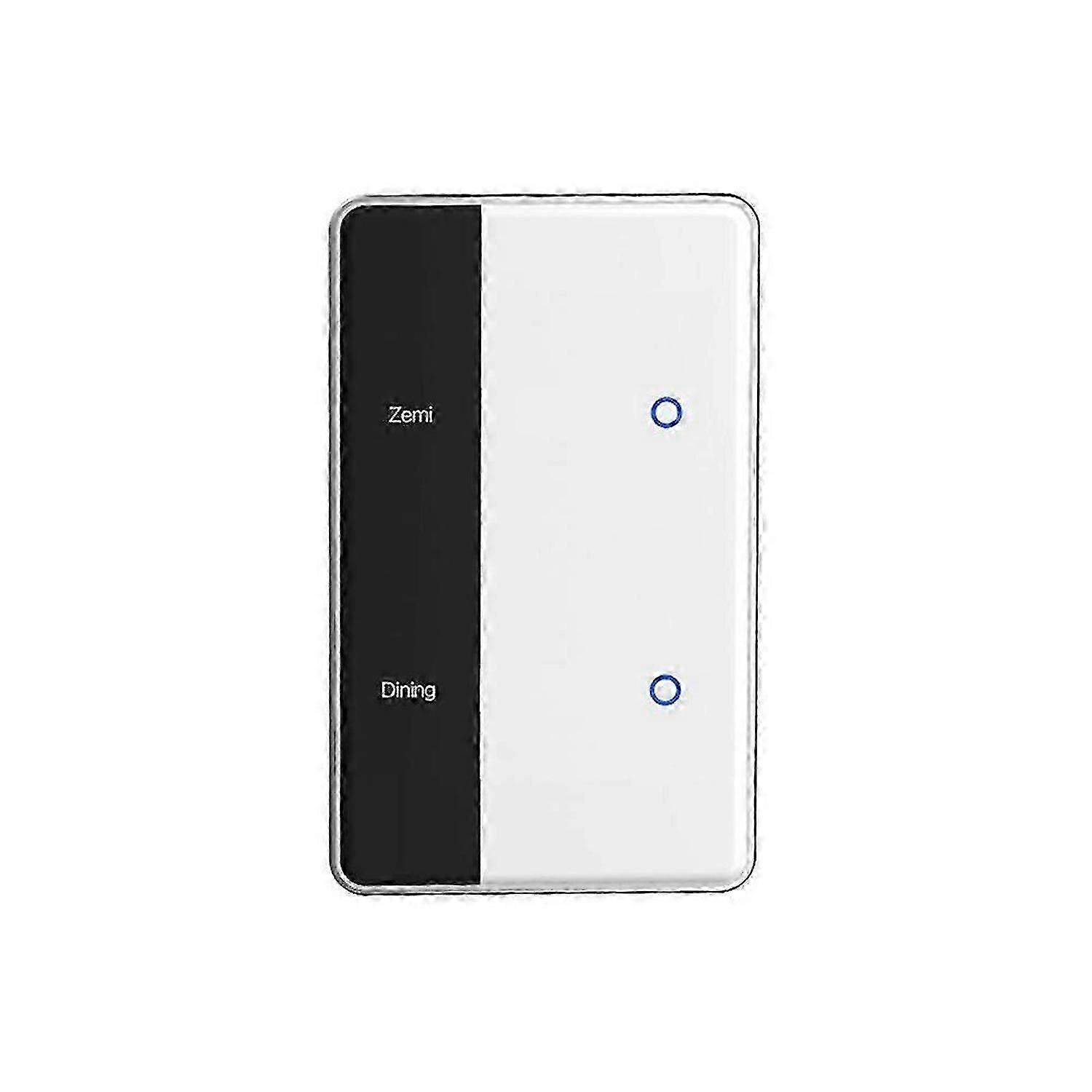 TUYA Zigbee DIY Name Switch 2 Gang Smart Touchscreen Switch