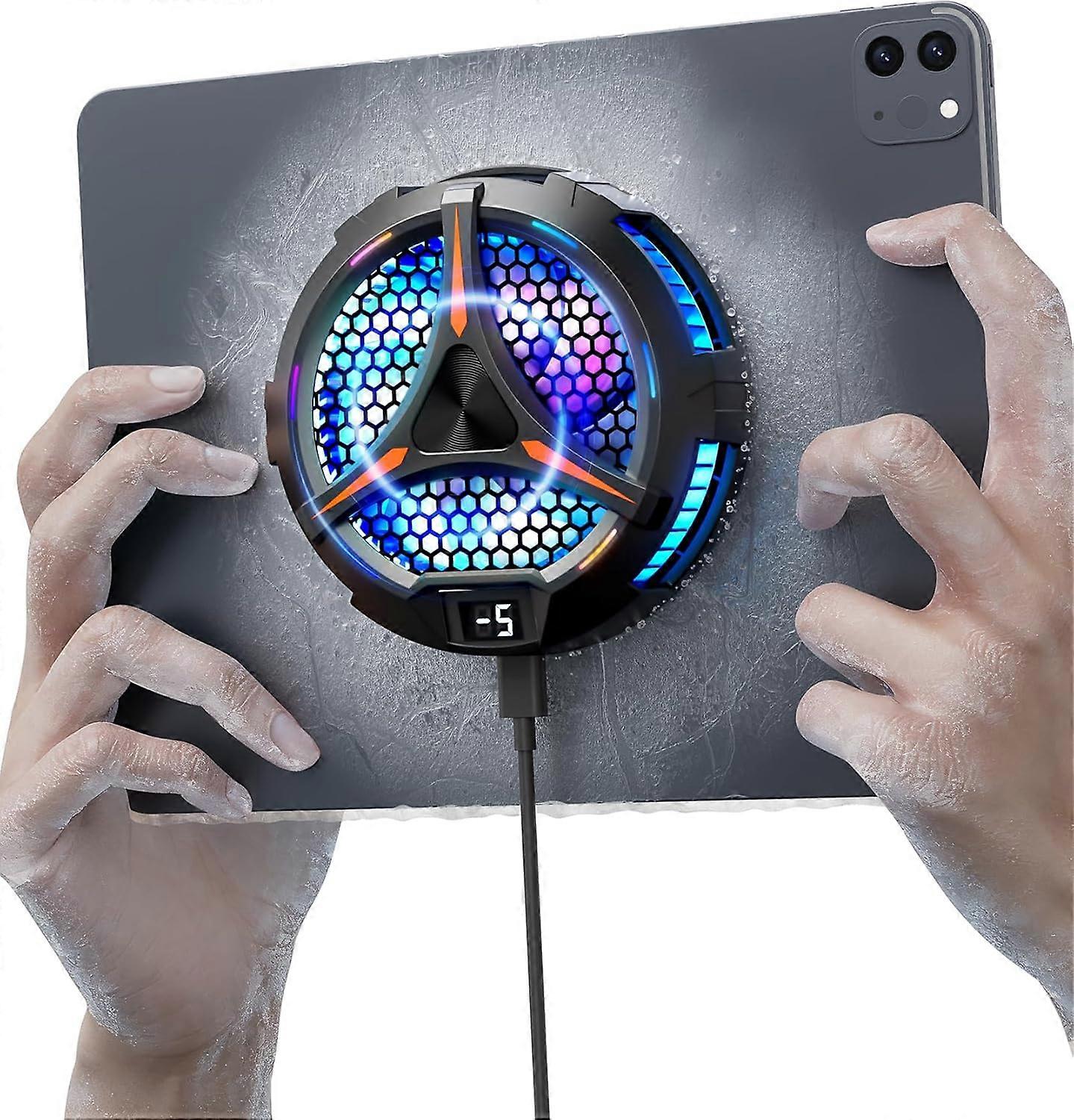 iPad Cooler,Magnetic Tablet Cooler compatible with ipad/Surface pro/ Tab,Compatible compatible with Steam Deck,Radiator with Temperature Display