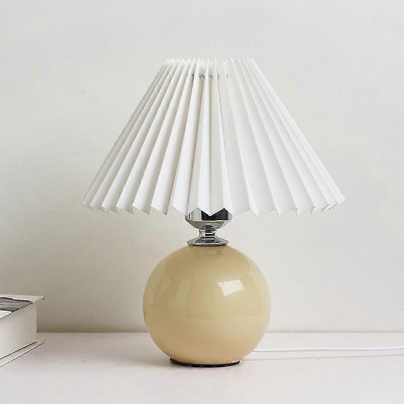 Pleated Lampshade Bedside Lamp