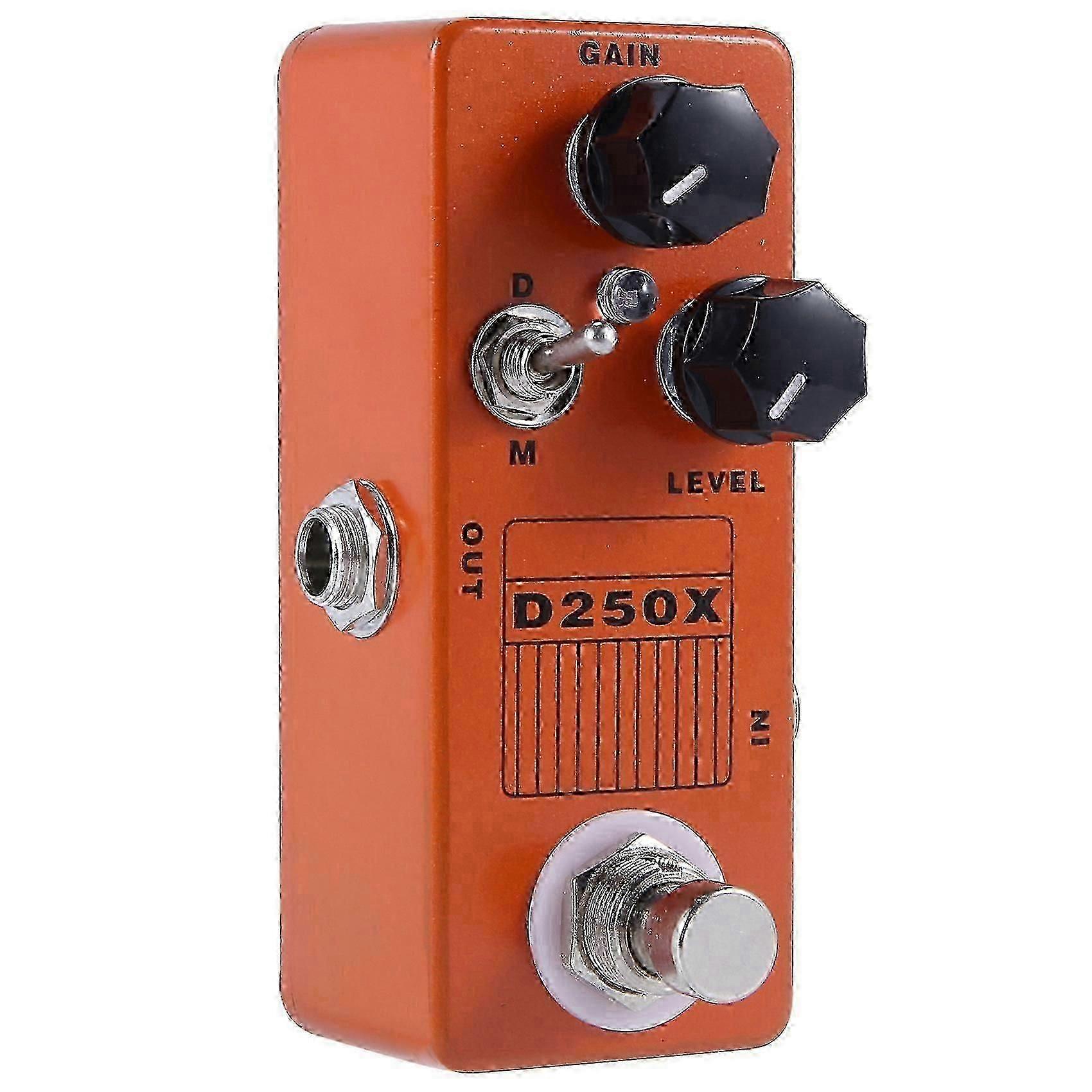 D250X Mini Overdrive Preamp Gitarr Effektpedal med True Bypass Switch