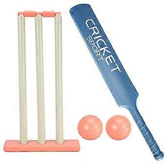 Cricketset voor kinderen met bat en bal, complete buitenset voor kinderen vanaf 3 jaar, kindveilig ontwerp.