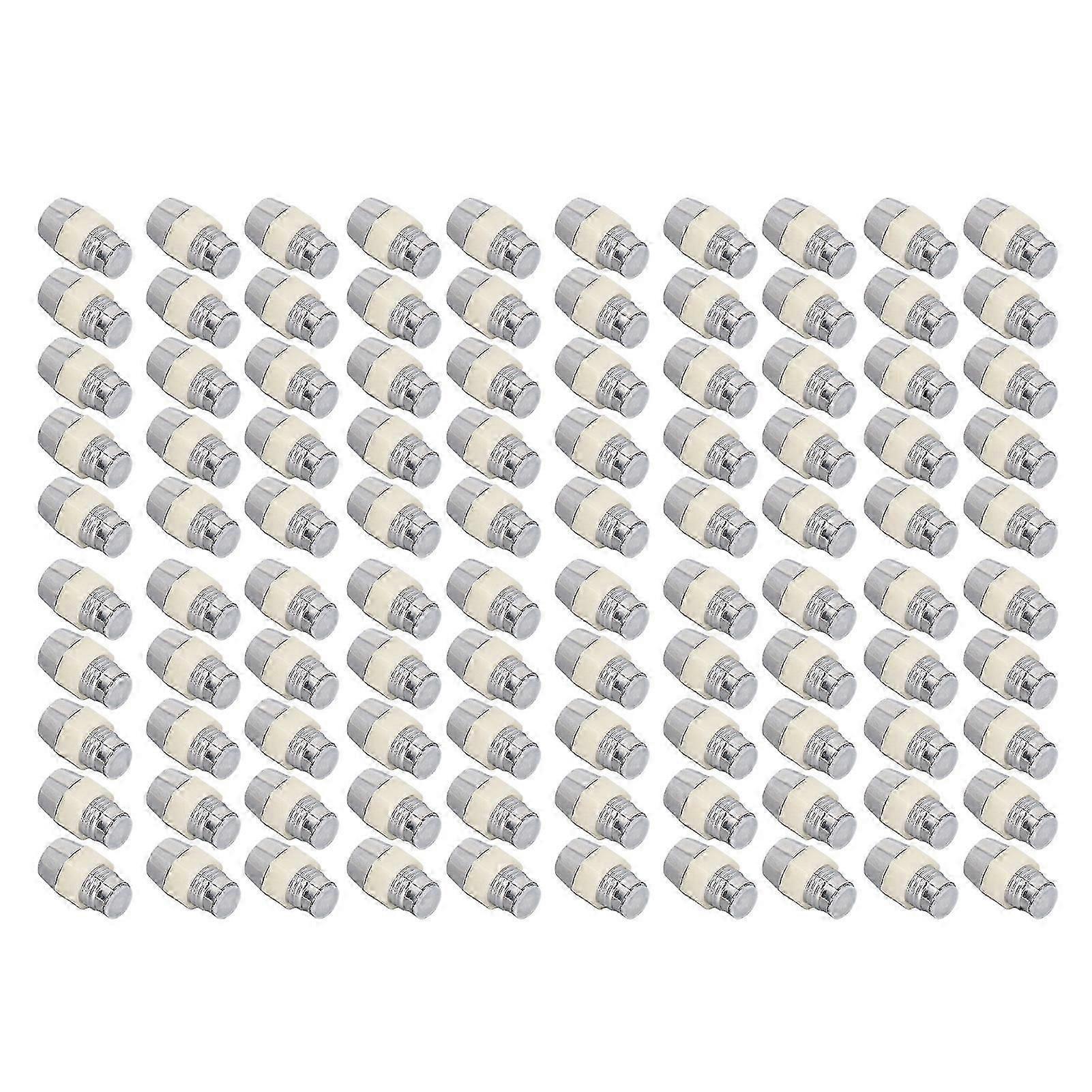 100 Sets LED Holder 5mm Plastic Light Emitting Diode Panel Mount Clip Accessory Set Kit Silver