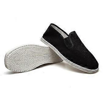 Herre Gamle Beijing black cloth sko flad slip på kørsel hyttesko casual espadrill