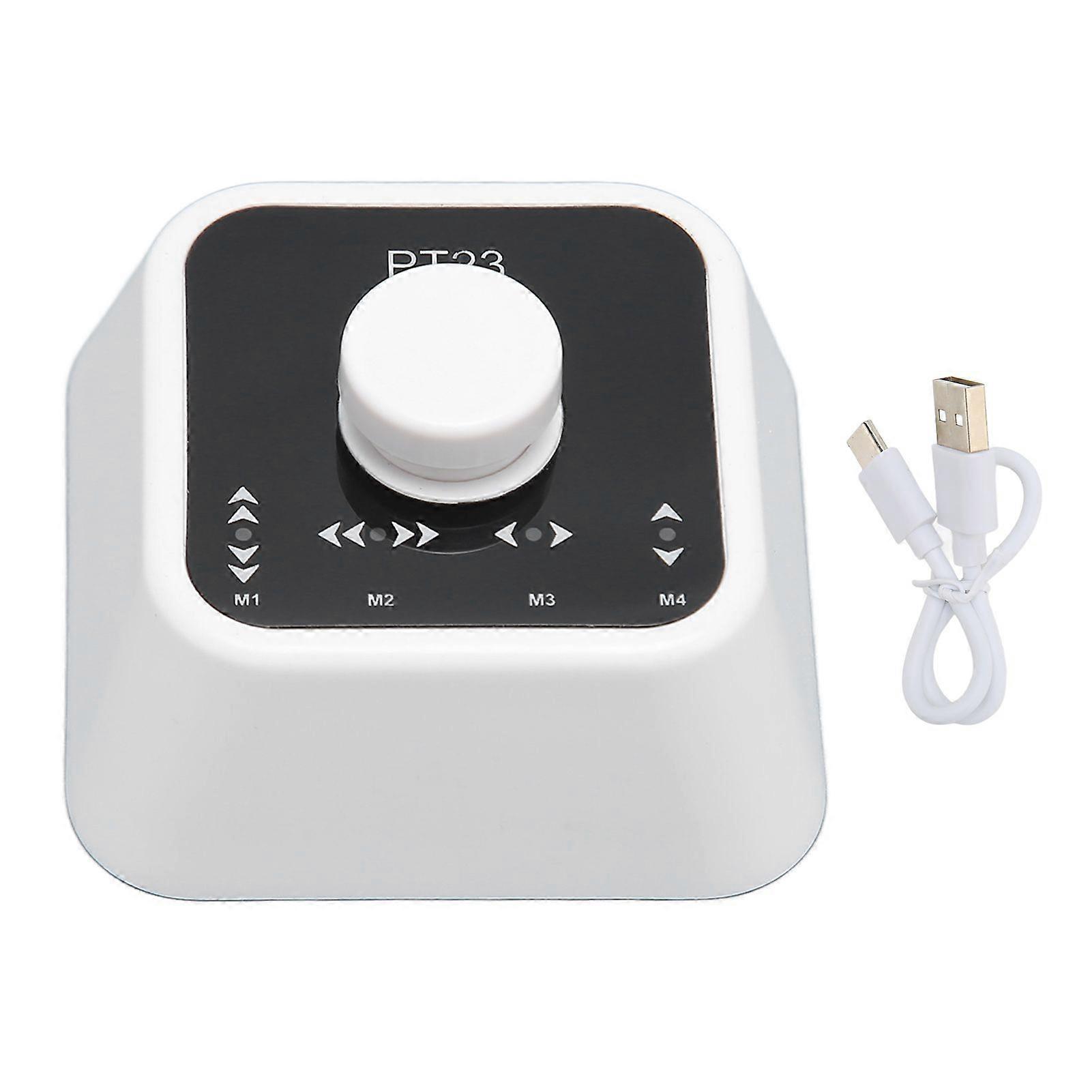 Bluetooth Page Turner Pedal Rechargeable Wireless Multimedia Controller Key Switch for Computer Phone White