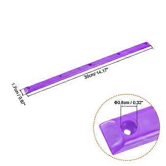 Purple Skateboard Rails 2 Pack, Plastic Longboard Protection Collision Guard