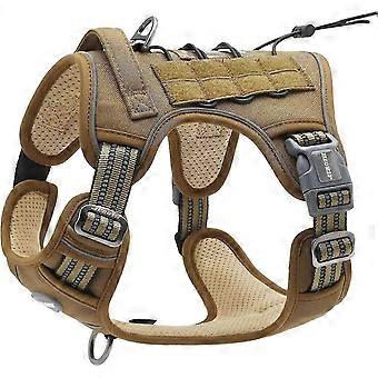Auroth Tactische Anti Pull Dog Harness Verstelbare Ademende Pet Vest Harnas voor Medium Large Hond Reflecterende Hond Harnas Militaire Materialen Maat L De