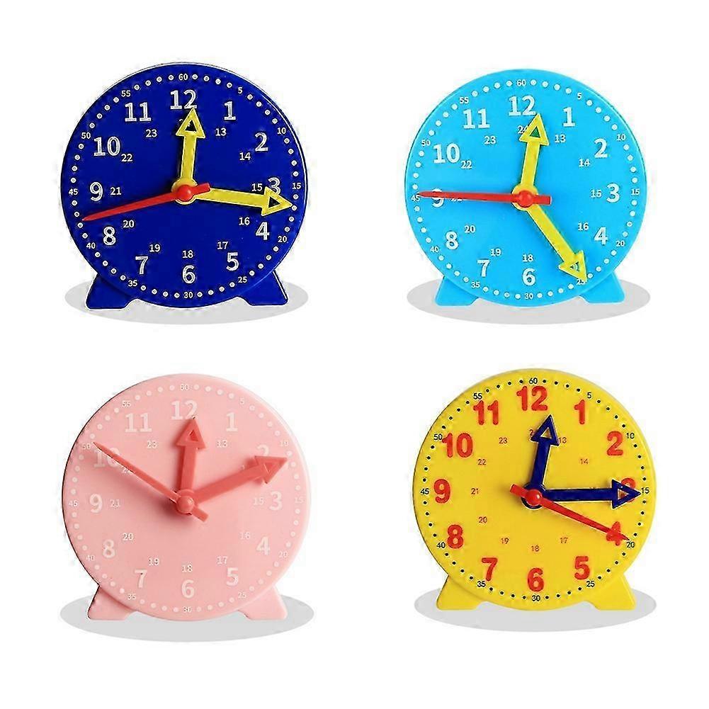4 Inch Student Learning Clock Time Model, Teacher Gear Clock 24 Hour School Learning Tools