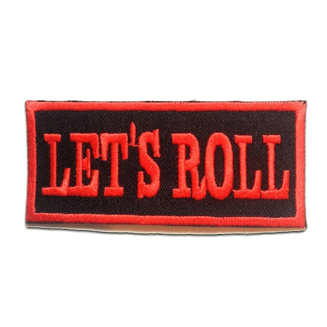 Patch / Iron-on Patch - LET'S ROLL Skirt - Red - 8.7 x 3.9 - Applique Patch