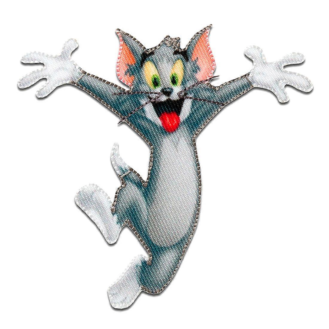 Patch - Tom &; Jerry Tom Cat Comic Kids - grå - 7.7x7.8cm - patch
