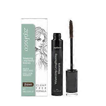 Brown Mascara - Natural Curl & Volume, Smudge-Proof, Clump-Free, Water & Sweat Resistant, Portable 10ml for Long-Lasting, Flawless Lash Enhancement
