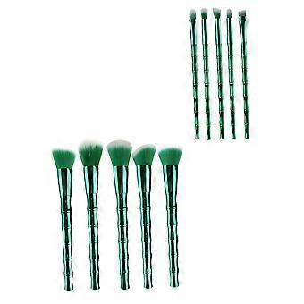 This 10-piece bamboo makeup brush set is perfect for applying foundation, blush, and eyeshadow. The soft bristles make application easy, and the brus