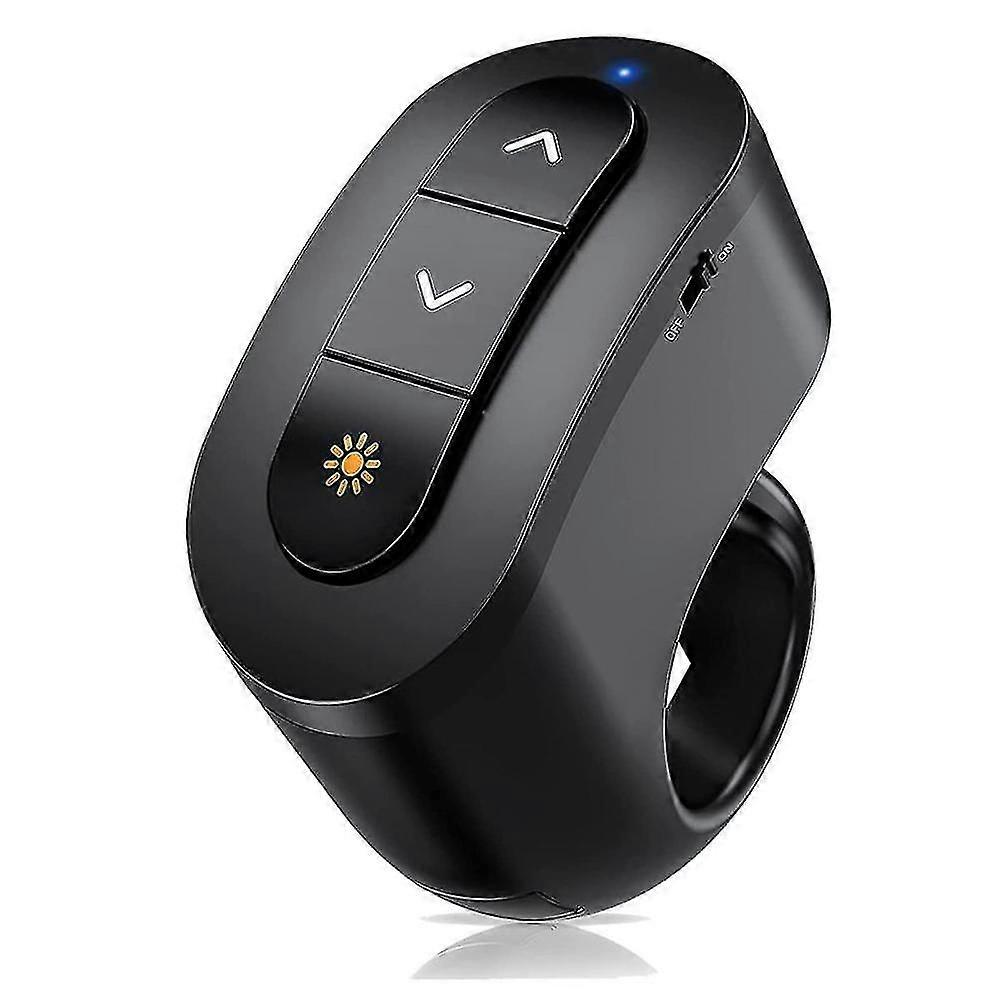 2.4ghz Rechargeable Wireless Presenter Finger Ring With Red Light Usb Presentation Remote For Win 1
