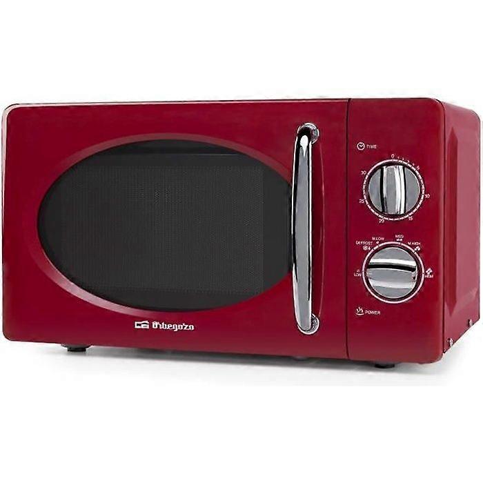 ORBEGOZO mi2020 single-function microwave - 700W - 20L - Red and Silver