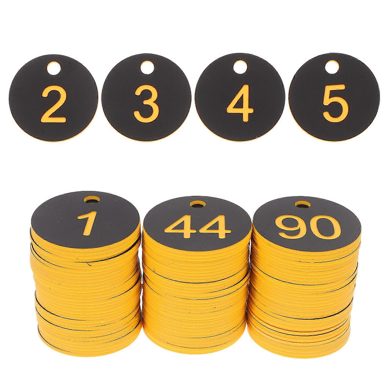 PVC Numbered Plastic Labels for Key Organization 100Pcs Key Tags