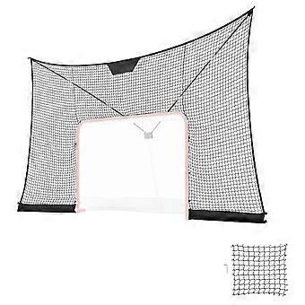 Hockey Net Backstop, 12x7 ft Durable Hockey Goal Backstop Net with Extended Coverage, Portable Training Equipment